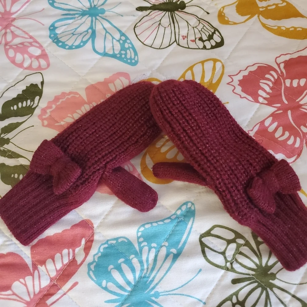 H&M Girls Knit Gloves 4-6y